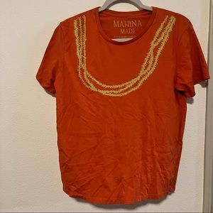 Mahina Made - Lei Pakalana Tee - Red Rust/Orange - Sz. M